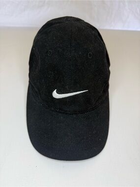 Nike Black Baseball Cap with White Swoosh